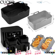 CUCKO Air Fryer Basket, Silicone Reusable Air Fryer Baking Tray, Cooking Accessories Rectangle Air F