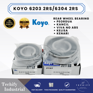 KANCIL REAR WHEEL 6203 2RS 6304 2RS PERODUA KENARI KELISAVIVA (NO ABS) RW BEARING (KOYO JAPAN) SET=2