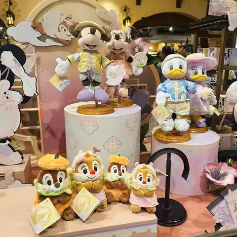 Shanghai Disneyland 2025 Mickey, Minnie, Donald Duck, Chip 'n' Dale Plush Dolls Bag Charms - Childre