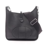 【二手】愛馬仕 HERMES Evelyne 3 Trois PM 黑色皮革女背包