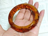 “閃金爆金砂”波羅的海天然金紅花珀爆花爆金砂金琥珀手鐲60圈口 靜待有緣人 《罕有 超靚 可遇不可求》          🎀配證書🎀   🌟陽光下金光閃閃🌟     佛教七寶 琥珀蜜蠟        