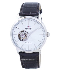 Orient Esteem II Open Heart Automatic Japan Made Men's Black Leather  Strap Watch FAG02005W0