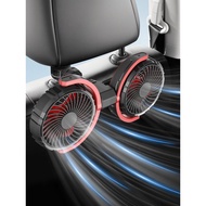 Car Fan for Backseat for Kids 360° Rotatable 12V/24V Dual Head Car Fans that Blow Cold Air 3 Speed W