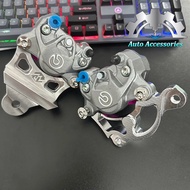 Pig combo Set + cnc pad mounted Front & Rear Ex135 Lc135 (Front disc size 267mm - Rear disc size 200