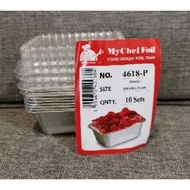 4618P Aluminium Foil Tray with Clear Lid (10sets)