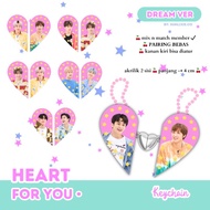 GANTUNGAN NCT DREAM KEYCHAIN heart for you keyring cute KEYCHAIN cahol fanmade merch adorable haecha