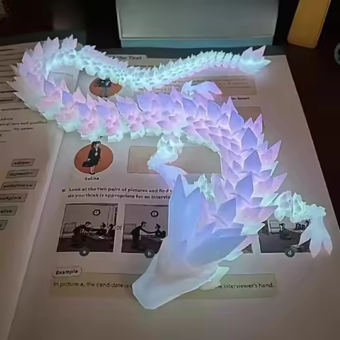 22/30/45cm New Luminous 3D Printed Dragon Glow in The Dark Flying Dragon Rotatable Articulated Wing 