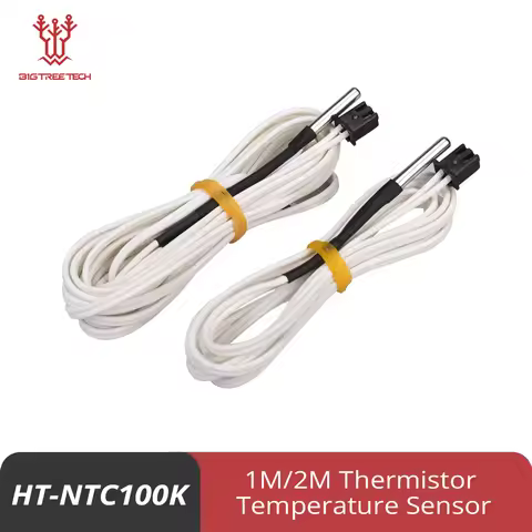 1M/2M HT-NTC100K Thermistor Temperature Sensor For High Temperature Filament 350 Degrees Hotend Kit