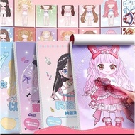 DIY Cartoon Sticker Book DIY Children's Sticker Book/ Change Make Up Sticker Book/