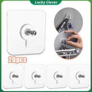 20Pcs No Drilling Wall Mount Screw Hooks Self Adhesive Screw Stickers Wall Picture Frame Hooks