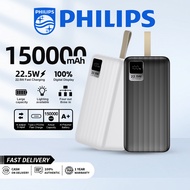 PHILIPS 150000mAh powerbank original 22.5W fast charging LED Power Bank Micro/Type-C portable power 