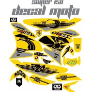❁ ¤ ℗ Decals, Sticker, Motorcycle Decals for Sniper 150, 006,yellow denise