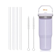 Bộ Ống Hút Thay Thế Stanley 30oz IceFlow Flip Straw Tumbler - Gói 4/6/8/12 Kèm 2 Bàn Chải Làm Sạch T