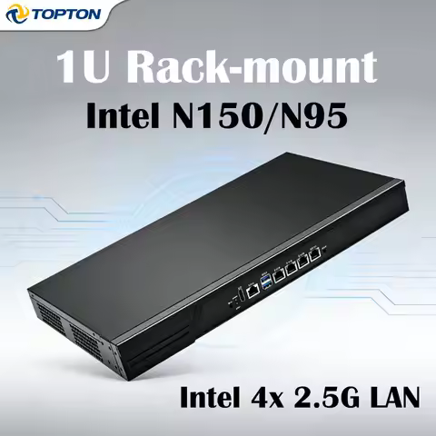 1U Rackmount Firewall Appliance Intel N150 N97 4×i226-V 2.5G LAN DDR5 Router Network Gateway Pfsense