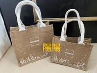 2608.【陽陽小舖】股東會紀念品 技嘉 (中+小) 天然麻布包心手提袋兩入組 袋子 包包 購物袋 提袋 環保購物袋 環