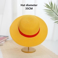 31/35cm Topi Anyaman Topi Jerami Dewasa Luffy One Piece Topi Jerami Luffy Topi Jerami Luffy One Piec