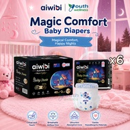 [Double Carton] Aiwibi Magic Comfort Premium Baby Diaper Tape / Pants (6 Packs) Lampin