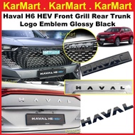 Haval H6 HEV Black Edition Front Grill Rear Trunk Wording Logo Emblem Glossy Black Exterior Accessor