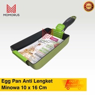 HIJAU Teflon Frying Pan Tamagoyaki/ Clair Egg Pan Minowa EggPan/ Green Omelette Pan Teflon Square Pa