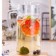 1800ml glass bottle 1.8l round handle glass water bottle, large thick bottle, quality, luxurious