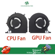 Laptop CPU GPU Cooling Fan For  Razer Blade 14 2021 RZ09-0370 Ryzen 9 5900HX RTX 3070 RTX 3080