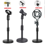 Desktop Microphone Stand Upgraded Adjustable Table Mic Stand with Base Micro Microphone Holder Mic C