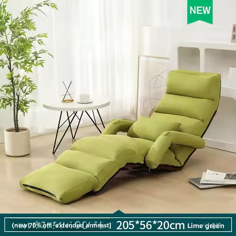 Extended folding lazy lounge chair, tatami lounge chair, adjustable backrest single sofa chair, floo