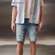 American Eagle Pride 9" Patched Denim Short กางเกง ยีนส์ ผู้ชาย ขาสั้น (EMSO 013-7760-980)