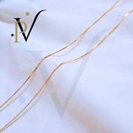 สร้อยคอทองแท้ PV ทองคำแท้ 14k Italy (583) ลายBox มีใบรับประกันจากทางร้าน