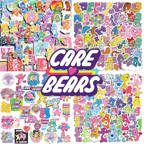 2025 New Style 32/50pcs Retro Care Bears Girl Creative DIY Decorative Waterproof Stickers