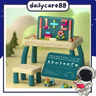 Children's building Block Brick Toys + Multifunctional table + Chair - study table, building block p