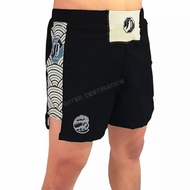 Fighter Destination Senshi Fight Shorts Light Beige MMA Muaythai BJJ Boxing Kickboxing Combat No Gi