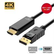 DP to HDMI Adapter Supports 4K 2K 1080P for Laptop PC TV Monitor Projector Display
