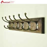 Móc gỗ treo quần áo gắn tường, kệ treo đồ trang trí Anzzar, decor phòng ngủ,móc treo quần áo, phụ ki