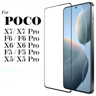 for Xiaomi Poco F7 Ultra F7 Pro X7 Pro X6 Pro F6 Pro F5 Pro X5 Pro Tempered Glass Full Cover Screen 
