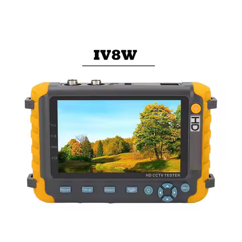 IV8W 5MP 4IN1 AHD TVI CVI CVBS Camera CCTV Tester 5 Inch LCD Monitor Built-in Battery CCTV Camera Te