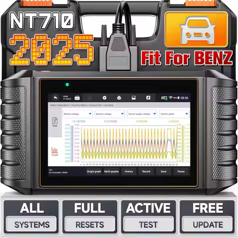 FOXWELL NT710 OBD2 Scanner fit for Mercedes-Benz Bidirectional Scan Tool Full System Multi Reset Dia