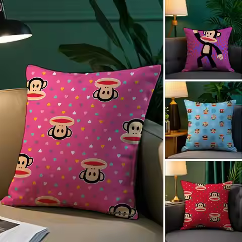 Anime P-Paul F-Frank Big Mouth Monkey Pillow Case Anti-dustmite Pillowcase Invisible zipper silky sh