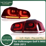 Car LED Tail Lights Assembly For VW Volkswagen Golf 6 R MK6 2008-2013 Accessories Rear Brake Revers