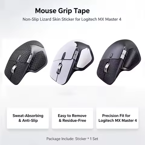 For Logitech MX Master 4 Wireless Mouse Grip Tape Handmade Sticker Non Slip Lizard Skin Suck Sweat T