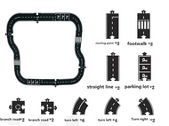 Splicing Path Road Puzzle Mats Floor Flexible Car Track Puzzle Taffic Highway Play Toys For Children