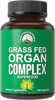 Grass Fed Beef Organ Complex (180 Capsules) by Peak Performance. Desiccated Organs Superfood Pills R