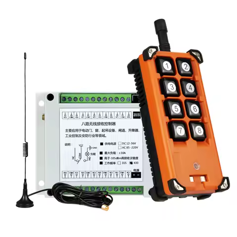 433mhz DC 12V 24V 36V 8 channel RF Wireless Remote Control system Receiver Transmitter Universal pow