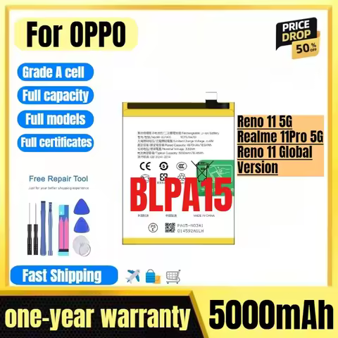 BLPA15 for OPPO Reno 11 5G/Realme 11Pro 5G/Reno 11 Global Version Phone Battery high quality high ca