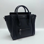 CELINE 黑色Luggage Nano手提背笑臉包20*21*10 98新配件塵袋