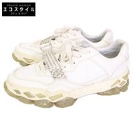 รองเท้าผ้าใบหนังสายรัดประดับลูกปัดเพชร Jimmy Choo / ไซส์ 42