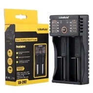 /spot inventory LiitoKala Lii-202 2 Slot Battery Charger AWT 18350/18650/21750/22650/25500/26650 & e