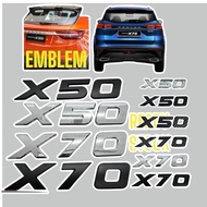 emblem x50 x70 proton chrome carbon fiber hitam emblem x70 x50 carbon fiber proton