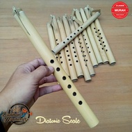 Seruling Suling Bambu Diatonis Lubang 6 Tinggi 30cm