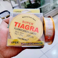 Super Tiagra Fluorocarbon Leader 100m Senar Pancing Fluorokarbon Material From Japan Tali Pancingan